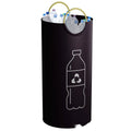 Round portable plastic trash can measuring 38cm wide by 72cm tall with optional patterns