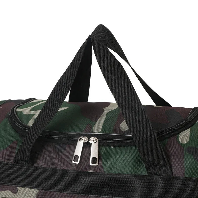 Camouflage pattern luggage bag made from waterproof fabric with below 20L capacity