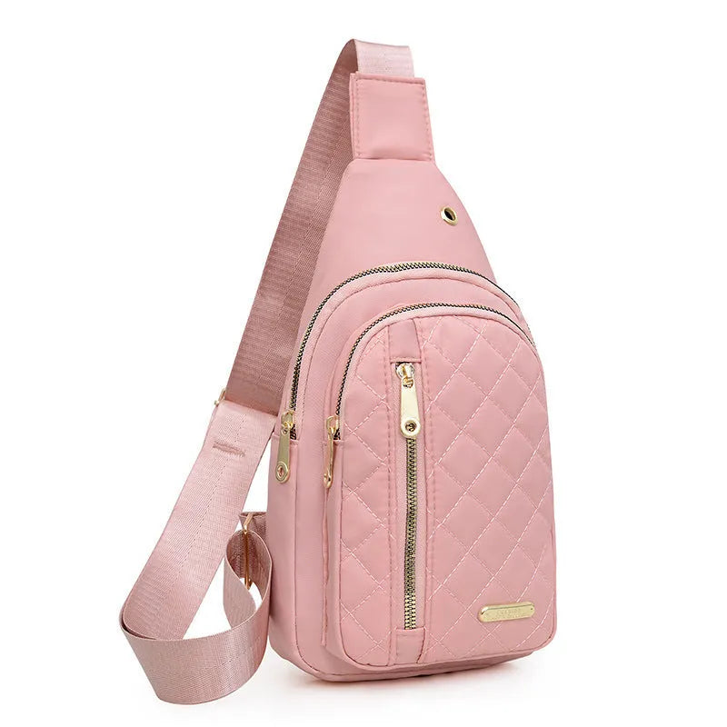 Oxford cloth crossbody sports chest bag in multiple colour options with breathable design