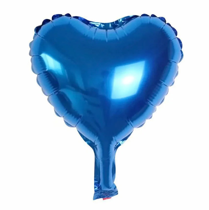Aluminium peach heart shaped balloons in metallic colours for party decoration