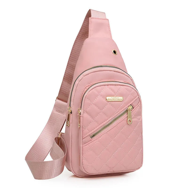 Oxford cloth crossbody sports chest bag in multiple colour options with breathable design