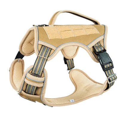Oxford cloth tactical chest strap harness for search and rescue working dog in camouflage colour