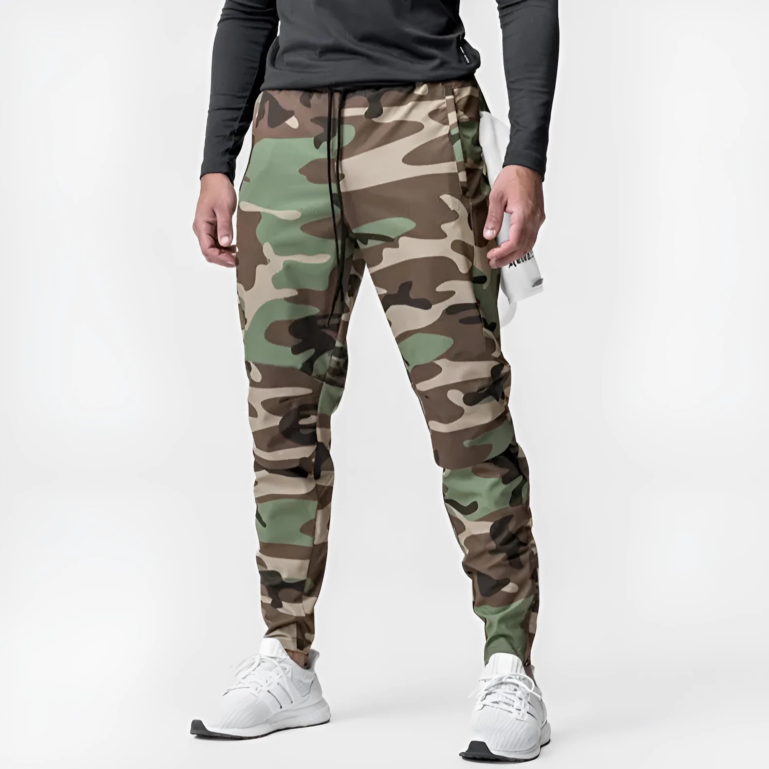 Men's quick-drying running fitness pants with ankle-tied loose casual design in multiple colours