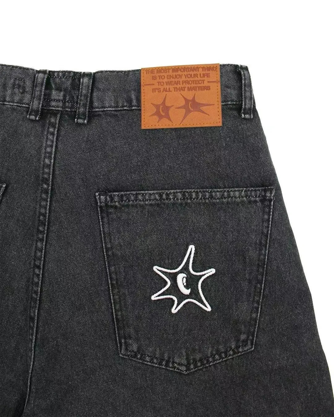 Men's summer hip hop denim shorts, straight leg, micro elastic fabric, colour D36 picture