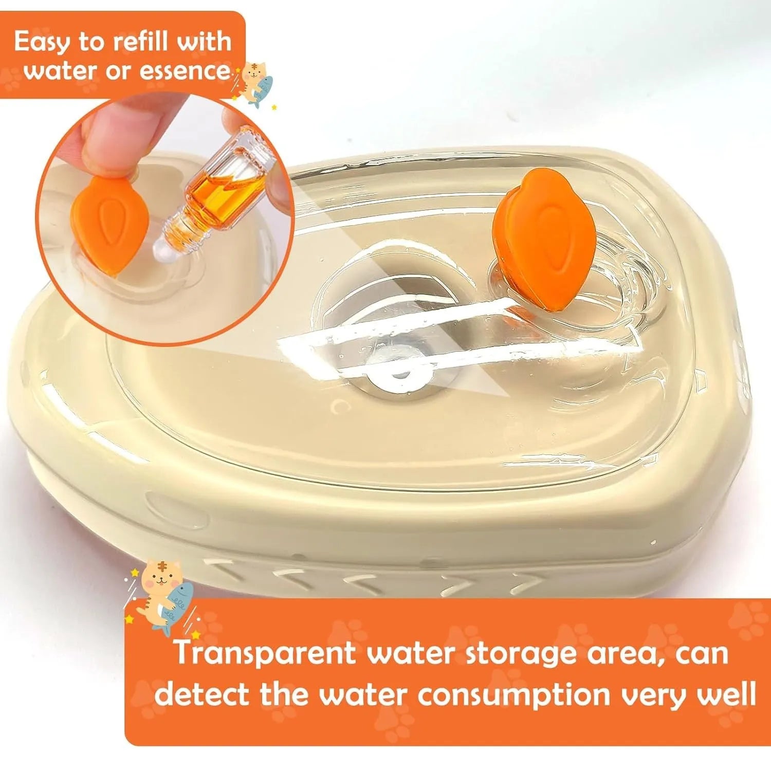 Yellow USB rechargeable cat grooming brush with steam spray, massage, and ringworm detection lamp.