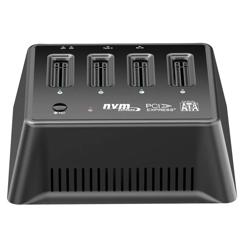 M2 dual protocol SSD enclosure in aluminium alloy with 90mm by 78mm by 34mm dimensions