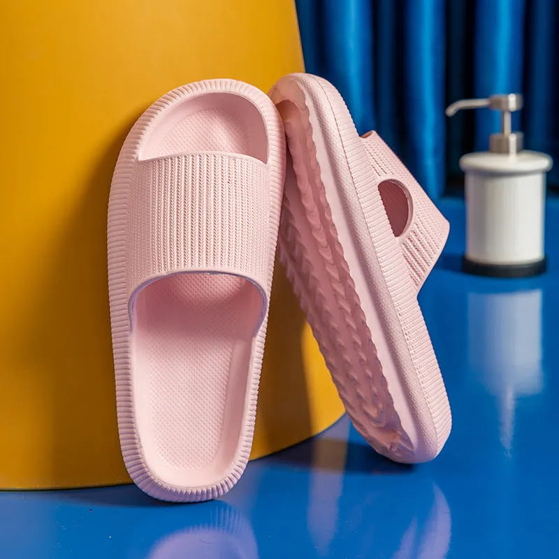EVA flip flops slippers for women men soft anti-skid sole thick 3.5cm bathroom wear