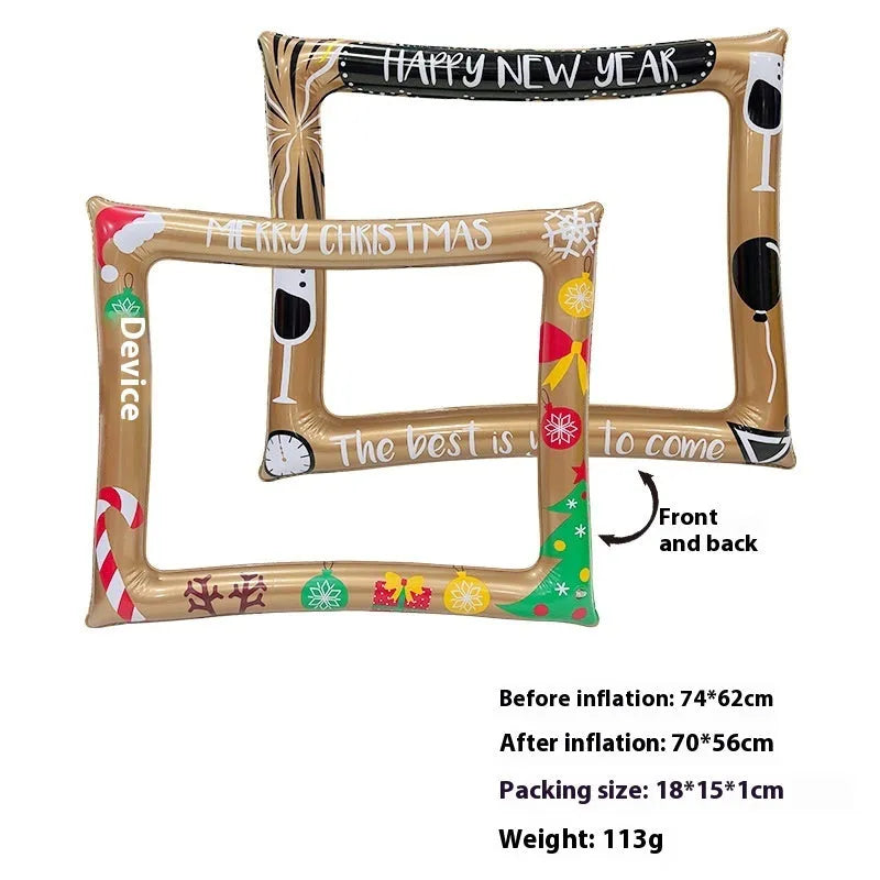 Christmas inflatable photo frame made from PVC material for holiday photography