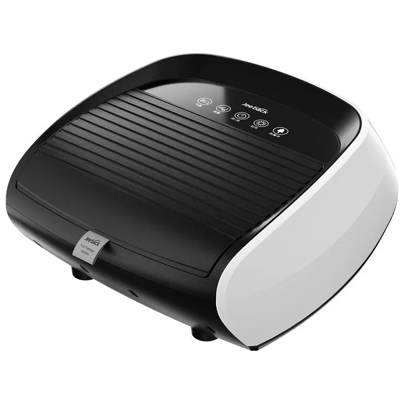 Flip automatic foot massager in black, red, or white colours with infrared and sterilisation functions