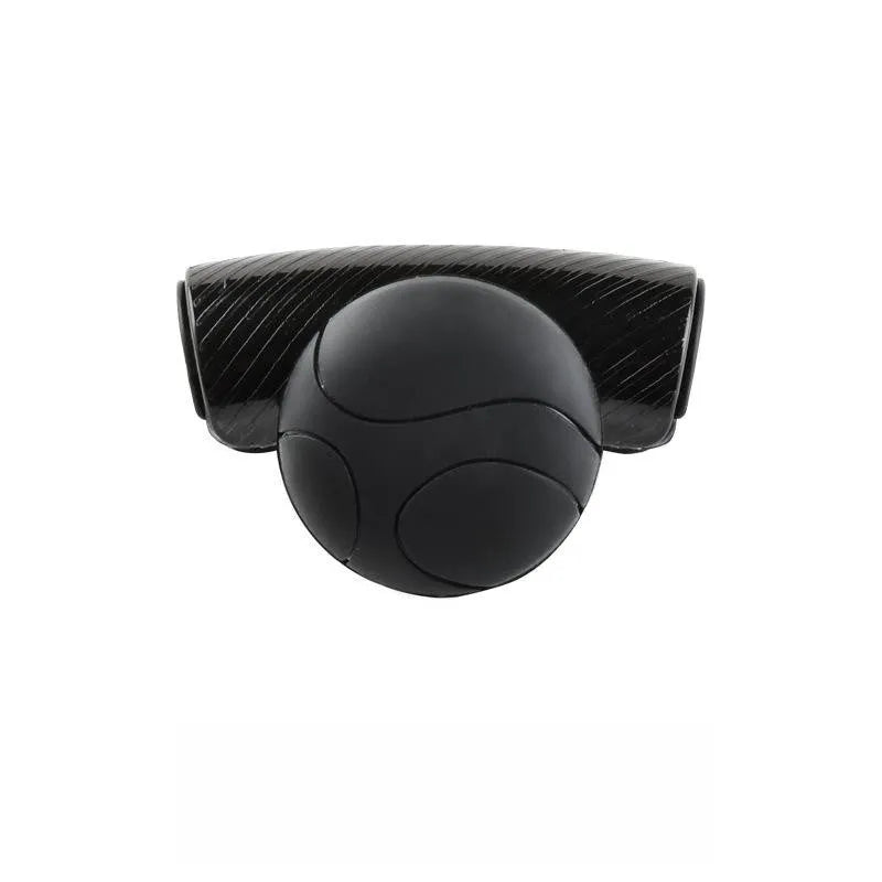 Black silicone steering wheel assist ball with metal bearing mechanism for single hand driving