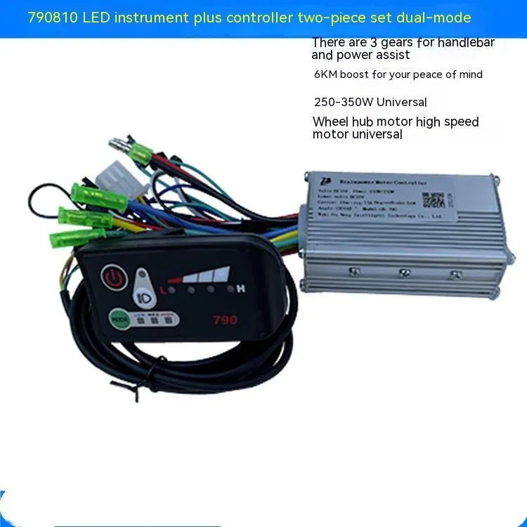 6-tube electric bicycle scooter controller measuring 9×5×3cm for 24V 36V 48V 250-350W systems