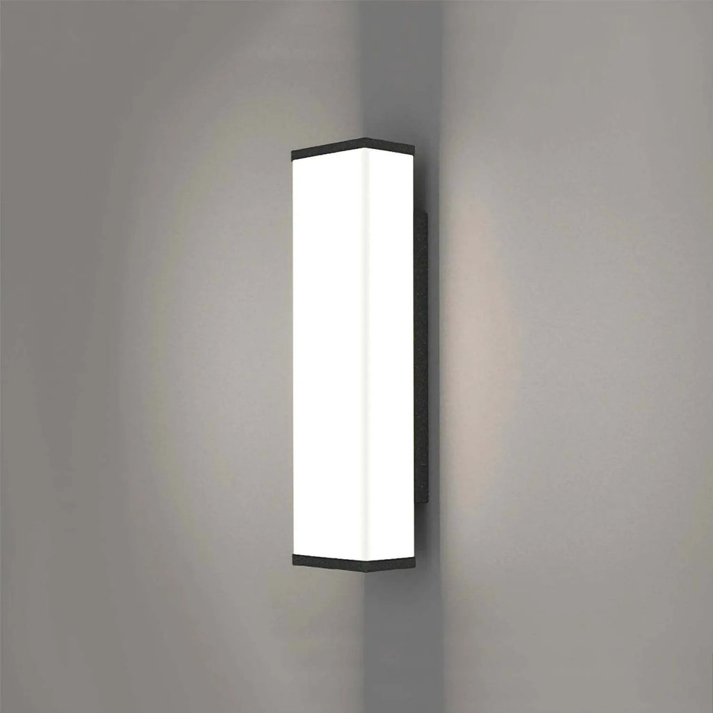 60cm tall stainless steel outdoor wall light with IP65 waterproof rating and integrated LED.