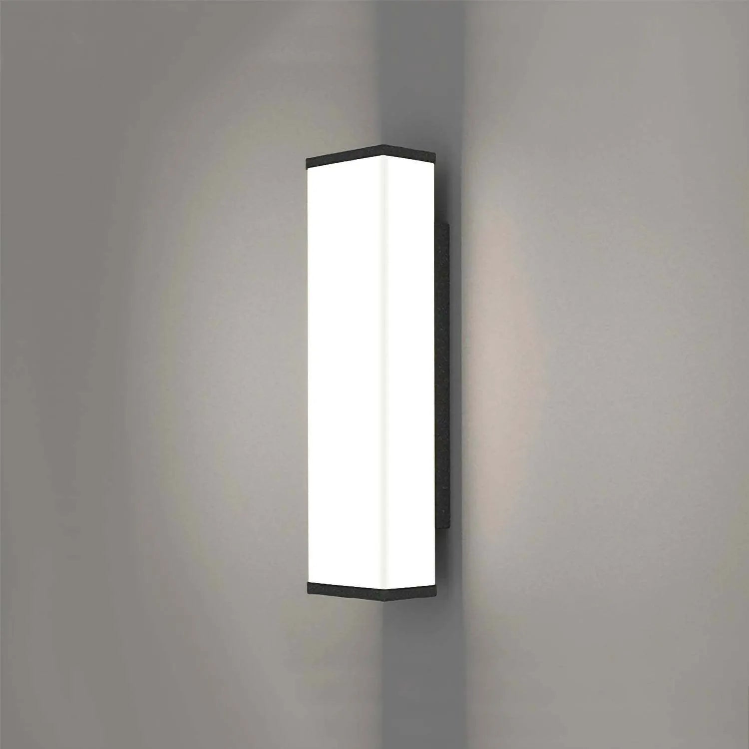 60cm tall stainless steel outdoor wall light with IP65 waterproof rating and integrated LED.