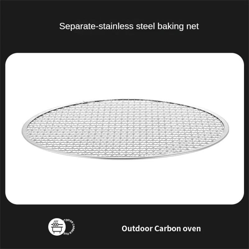 Portable stainless steel barbecue grill with detachable design for outdoor camping and picnics