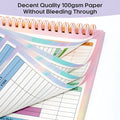 B5 wealth management notebook with spiral binding and blue PP cover for daily expense tracking
