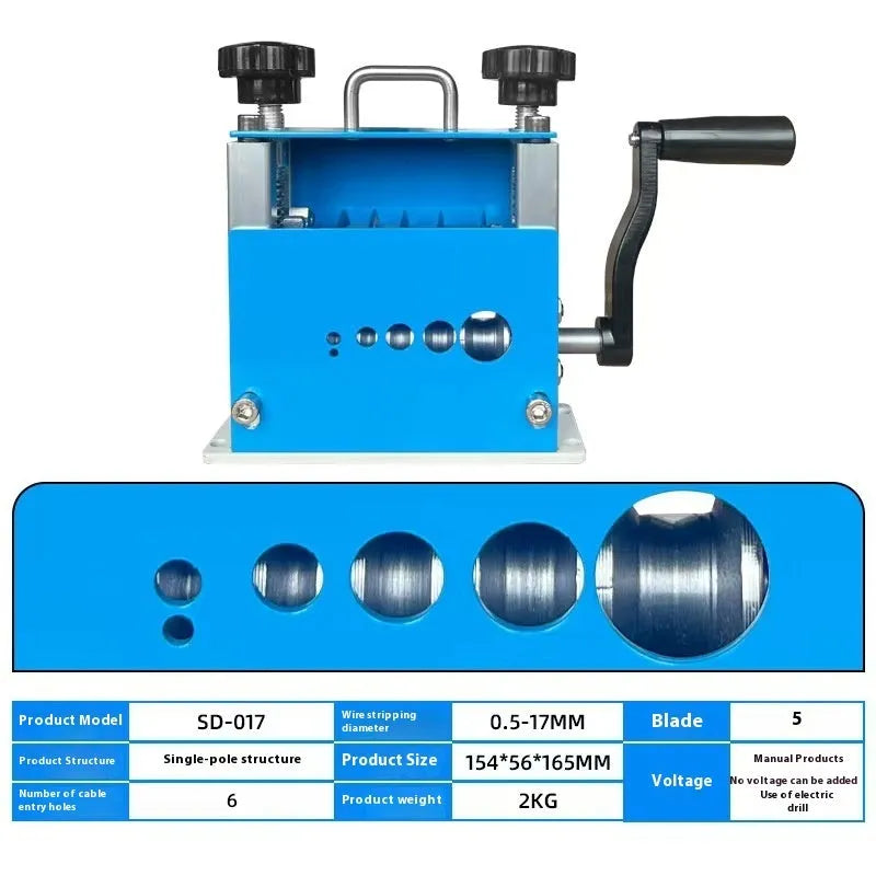 SD-017 manual household wire stripping machine for 0.5mm to 17mm cables