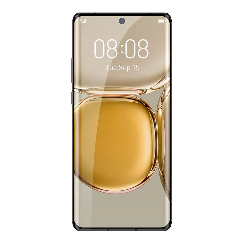 Black full adhesive curved tempered glass screen protector for Huawei P50 Pro with Asahi Glass matte finish and anti-blue light protection