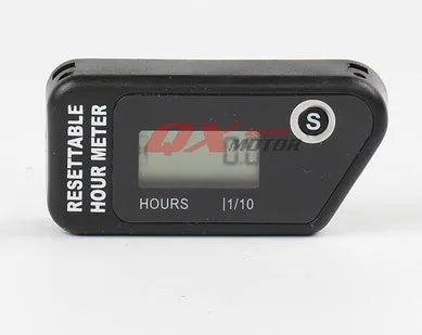 Black waterproof LCD digital countdown timer for machinery maintenance