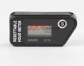 Black waterproof LCD digital countdown timer for machinery maintenance