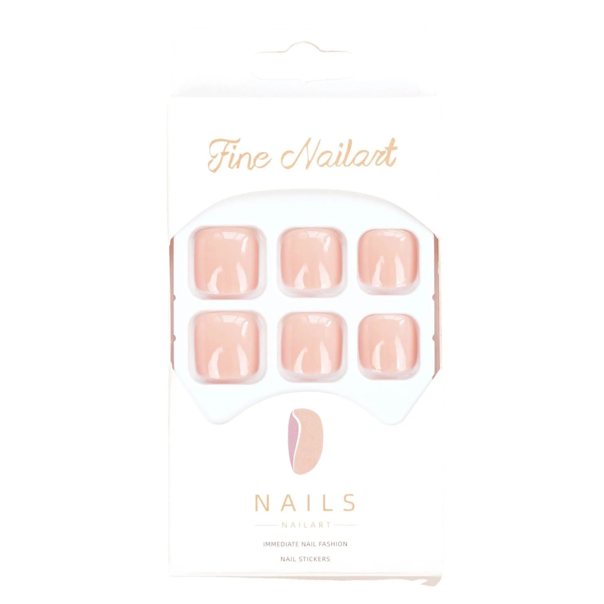 Fashion personality toe nail stickers in J-52 skin colour with glue type adhesive