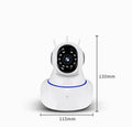 White dome wireless security camera with 1 million pixel sensor for indoor outdoor surveillance