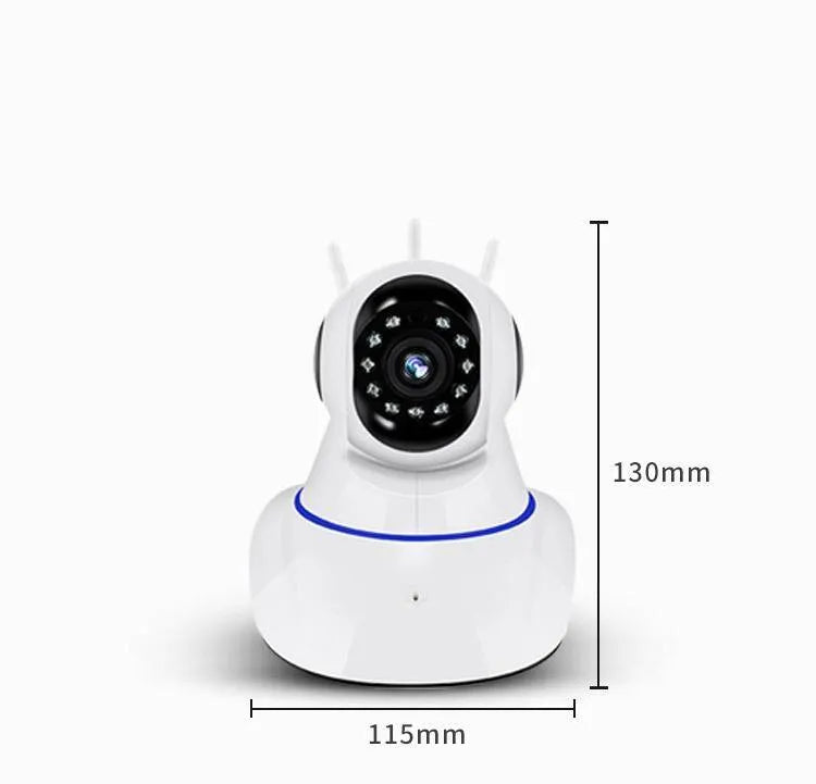 White dome wireless security camera with 1 million pixel sensor for indoor outdoor surveillance