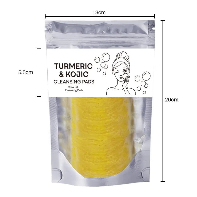 Turmeric Cleansing Mousse Facial Cleaning Pad set with 30 pads and ginger soap products