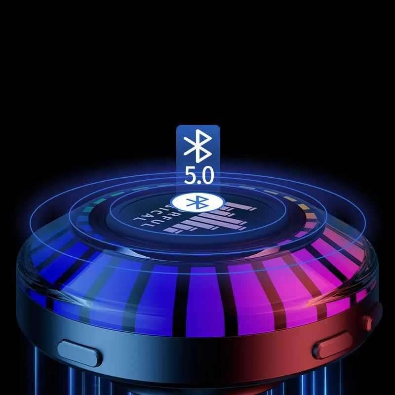 Small cube-shaped voice-controlled LED atmosphere light with polar light effects and Bluetooth connectivity
