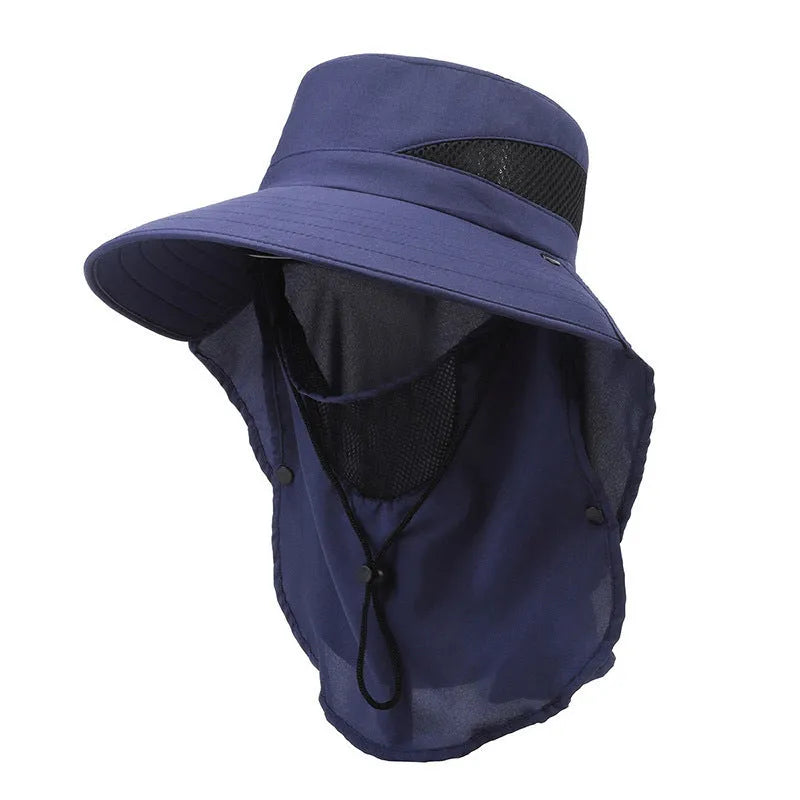Men's adjustable fisherman bucket hat with wide brim for sun protection