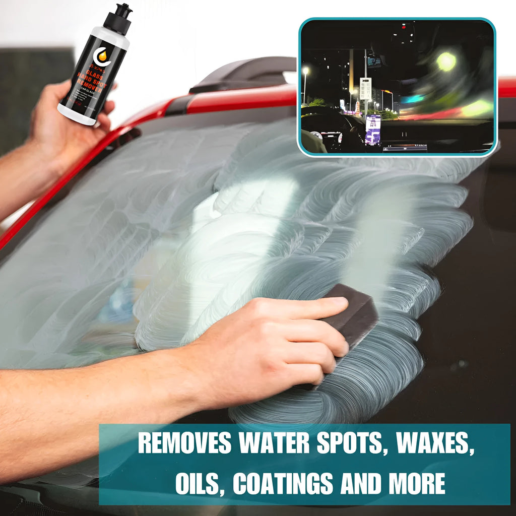 Glass oil film remover cleaning paste bottle in choice of 50ml, 100ml or 200ml sizes for car and window decontamination.