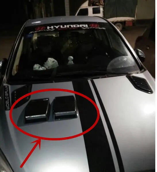 Automobile decorative vent accessory in ABS plastic for car dashboard with black silver white colour options