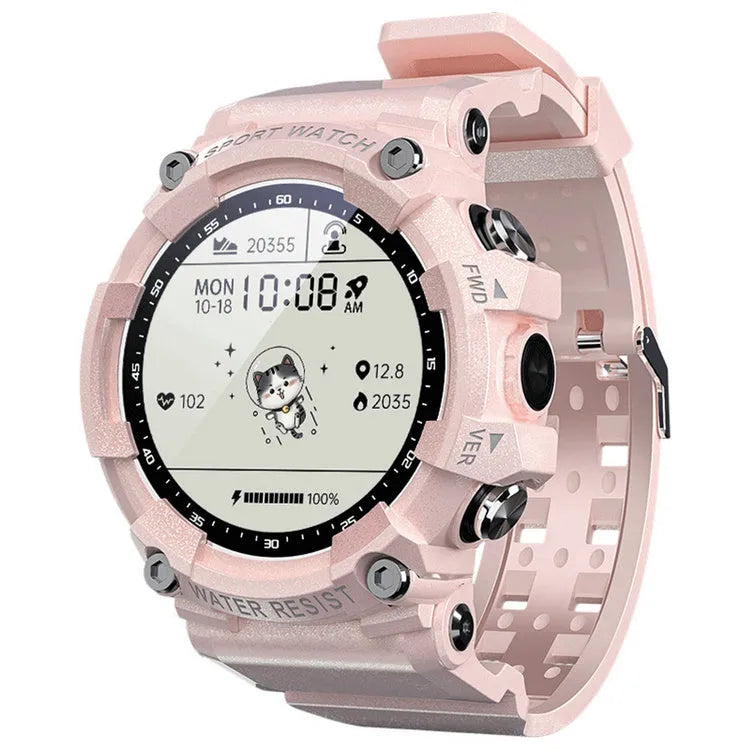 ATTACK 3 IP67 waterproof Bluetooth sports smart watch in black, white, or pink on a TPU strap.