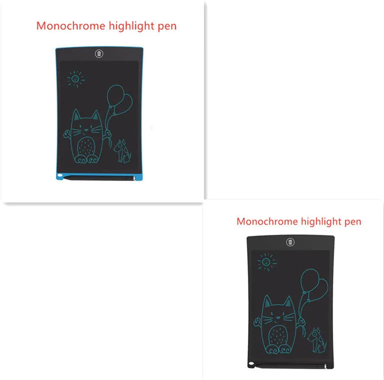 8.5 inch black LCD writing tablet H8S with flexible display and one-key clear button
