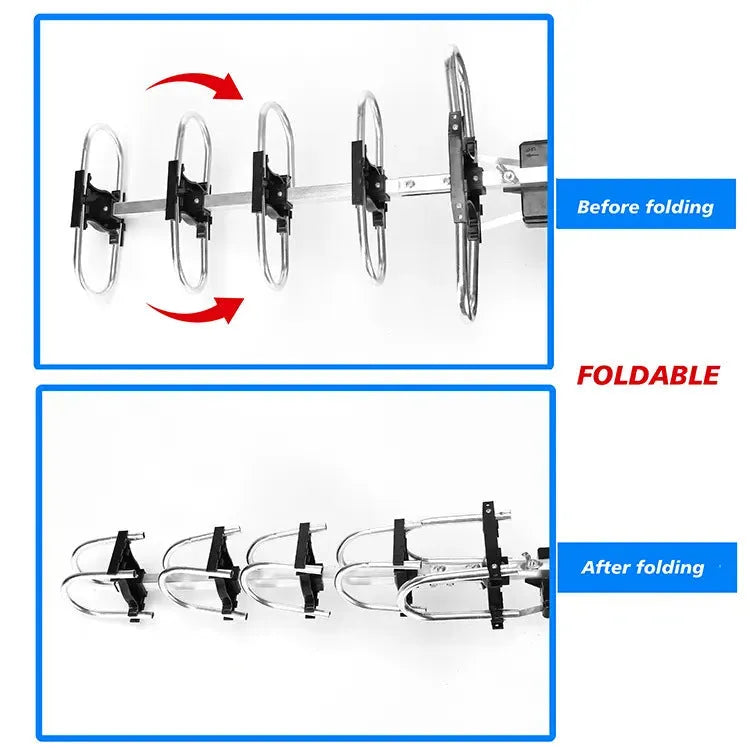 GR-1002 outdoor rotatable digital TV antenna with high gain for terrestrial reception
