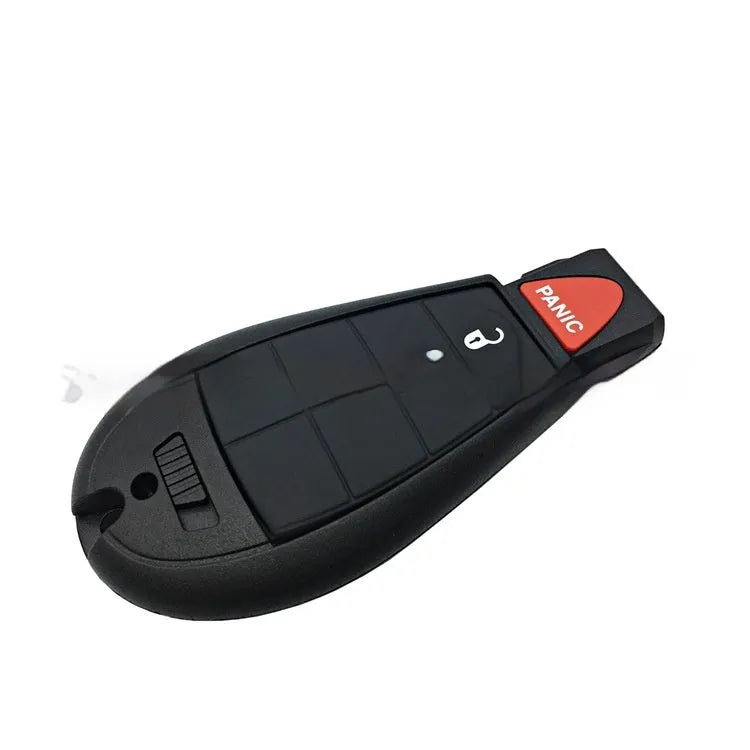 Dodge Chrysler smart key card replacement shell, blank plastic housing measuring 85mm by 42mm.