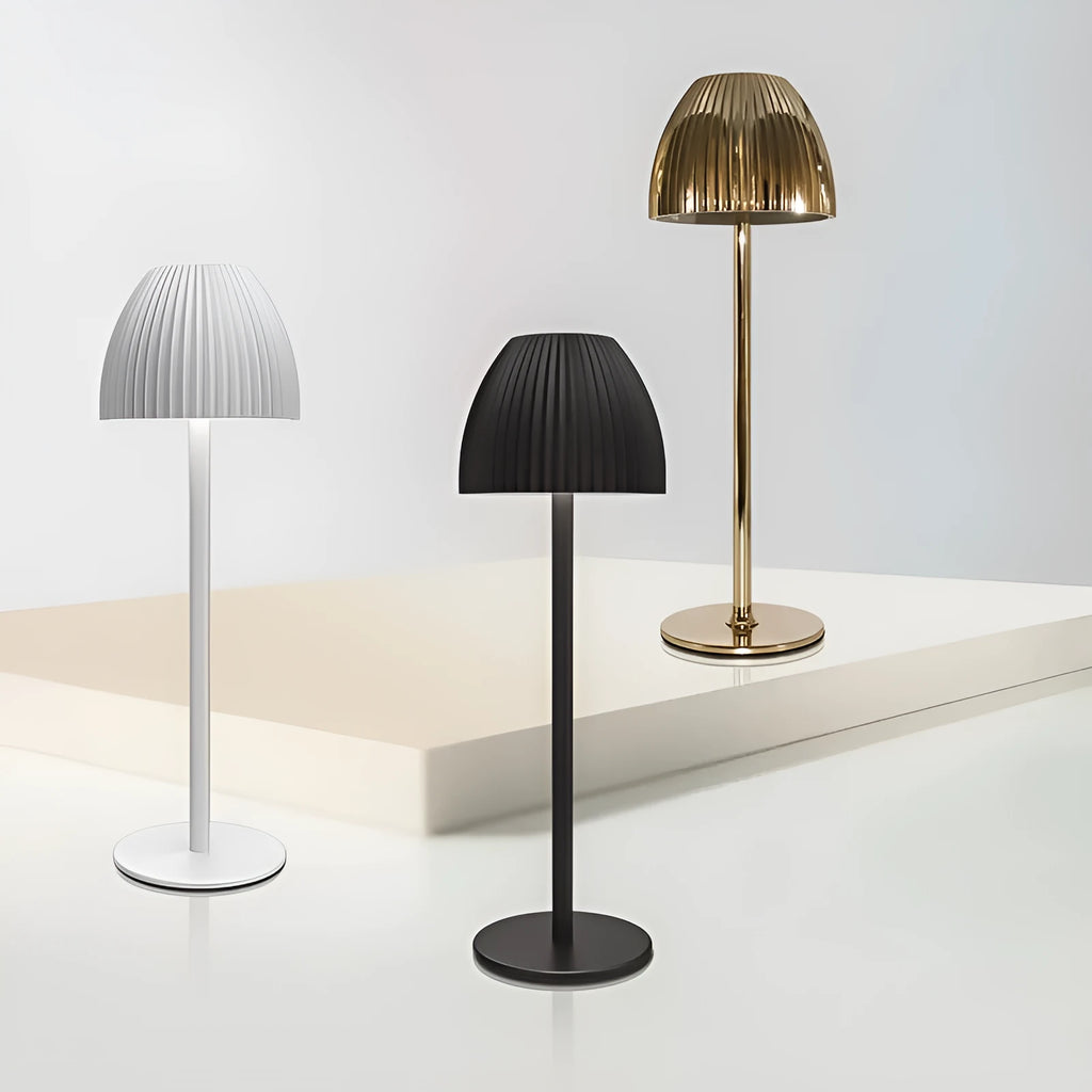 Modern minimalist USB night lamp with thin round base and adjustable dimming function