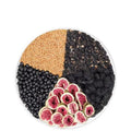 Mulberry flaxseed fig herbal tea bags in packaging with optional drinking cup