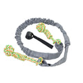 Cotton rope dog tug toy with knotted ends in black, grey or red colours