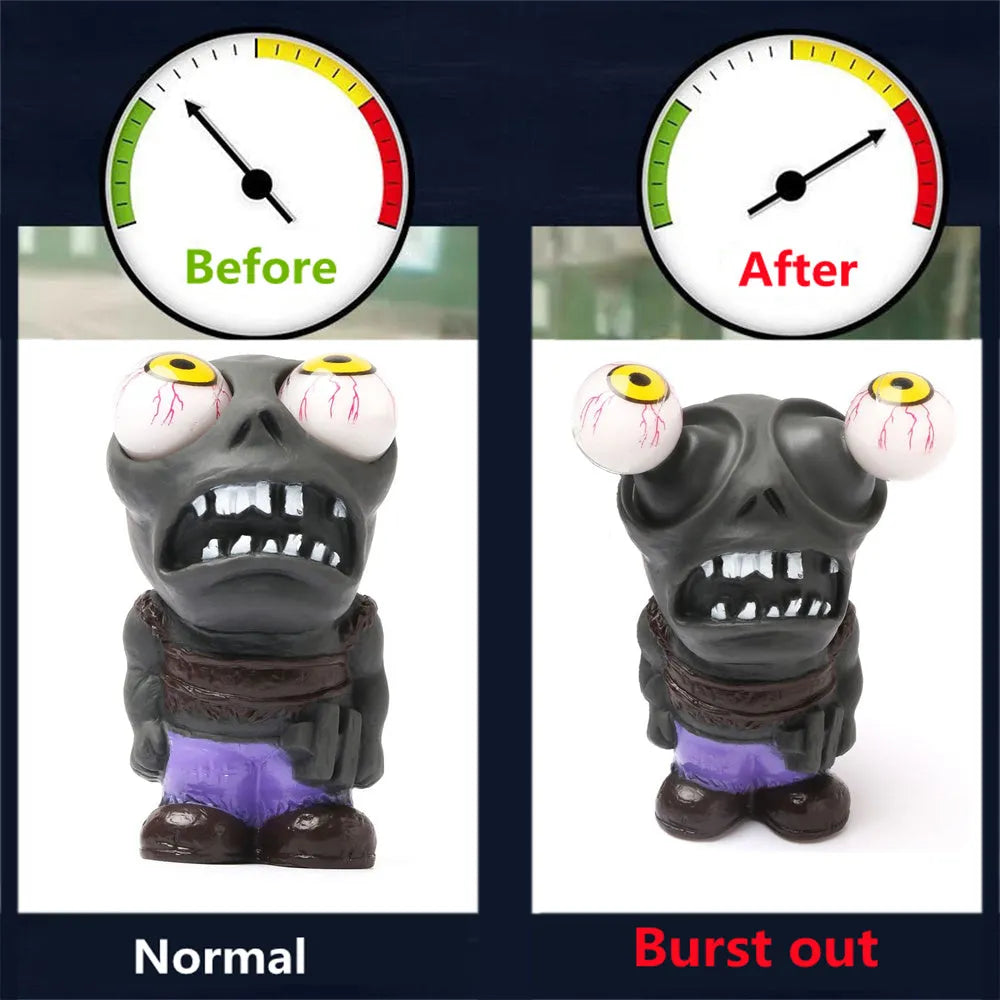Car turbo boost sound kit with explosive eye doll, pressure valve, copper tube, and fittings on a dark background.