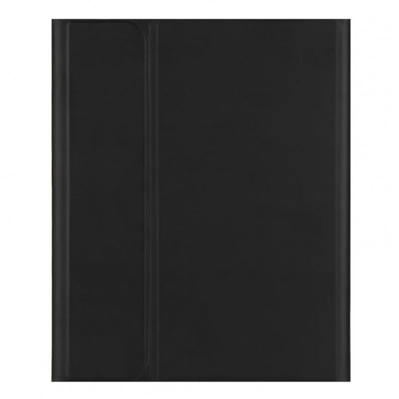 Samsung tablet in a TPU protective case with a magnetic keyboard slot attached, shown in Elegant Black colour.