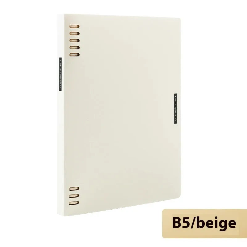 Refillable loose spiral notebook with PP cover in pastel cookie design, A5 and B5 size options shown