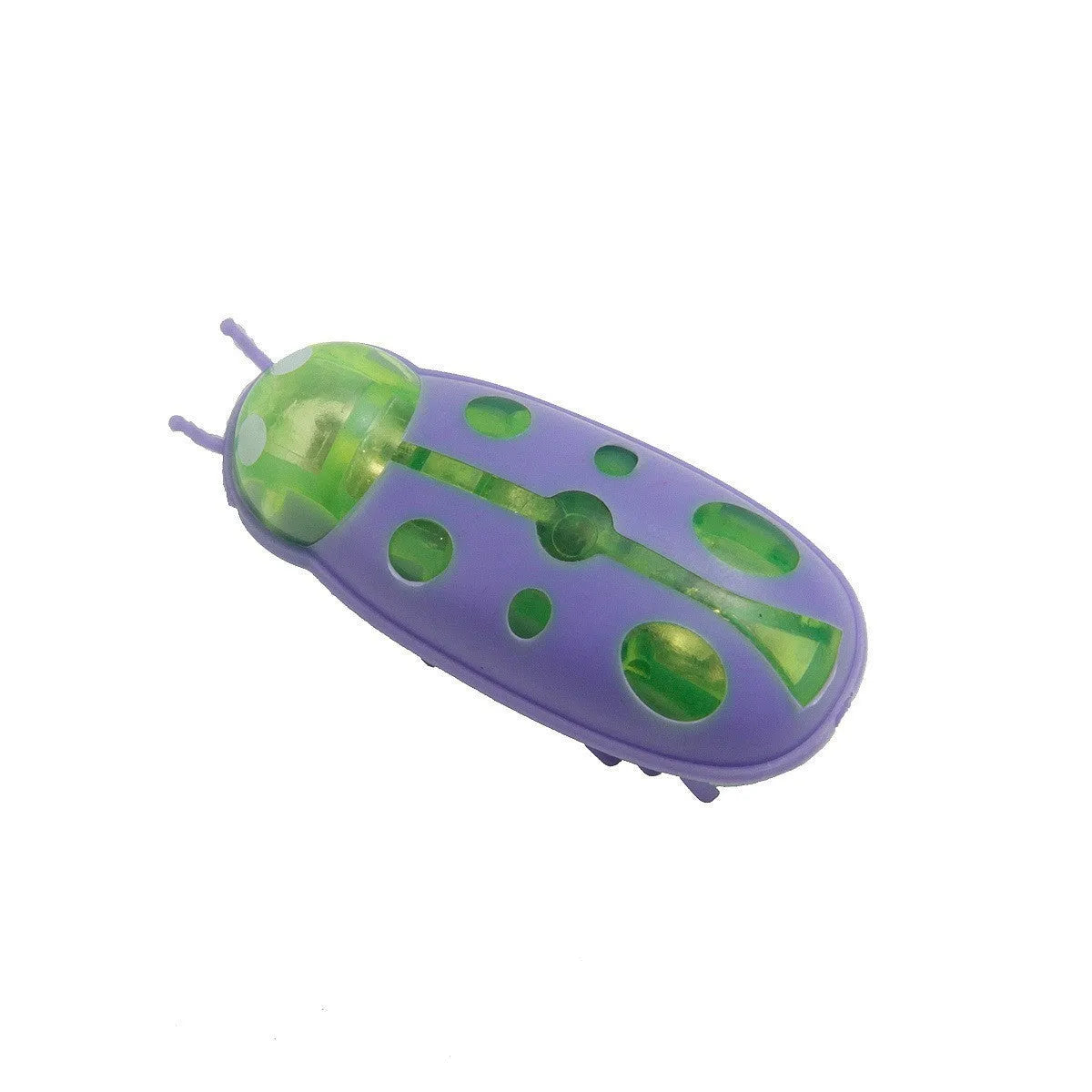 Electric bug cat toy with motorised walking motion and ladybird design