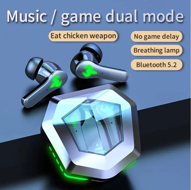 Black N35 wireless Bluetooth in-ear gaming headset with 10-metre range