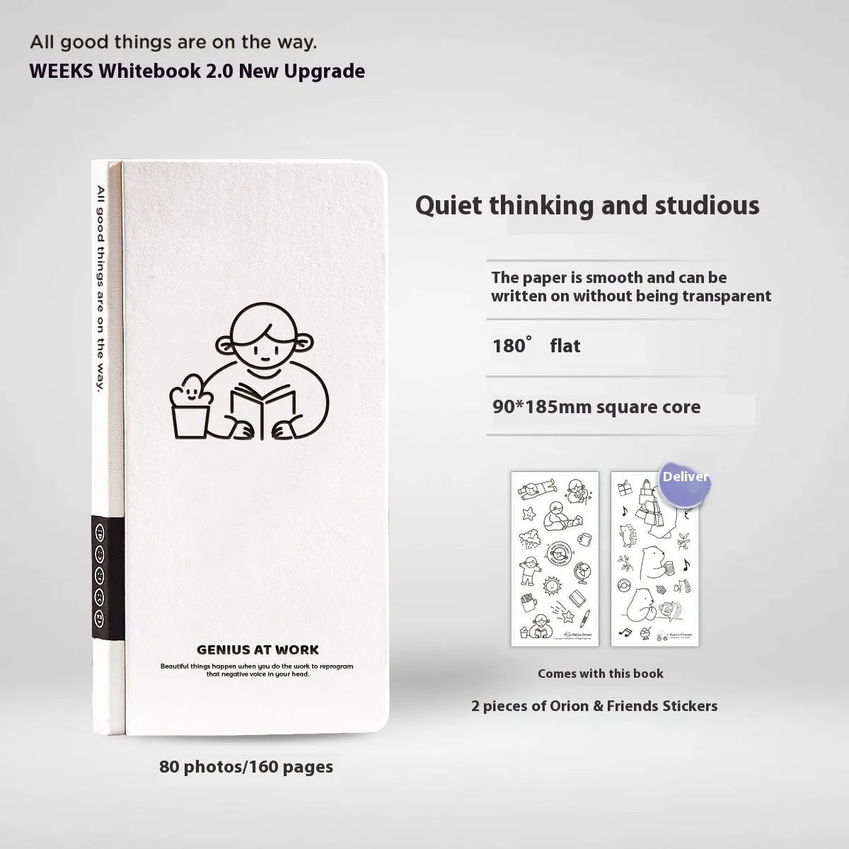 Paper plaid mesh notebook with simple design and included stickers for children's writing