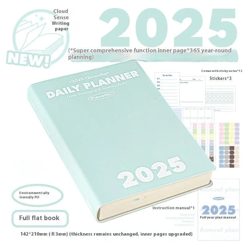 Waterproof notebook with PU cover showing mint green colour option for exam study records
