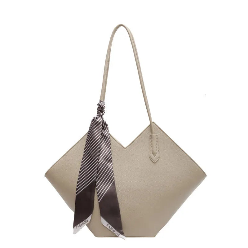 Women's large capacity shoulder bag in horizontal square shape with 43cm width, available in eight colour options