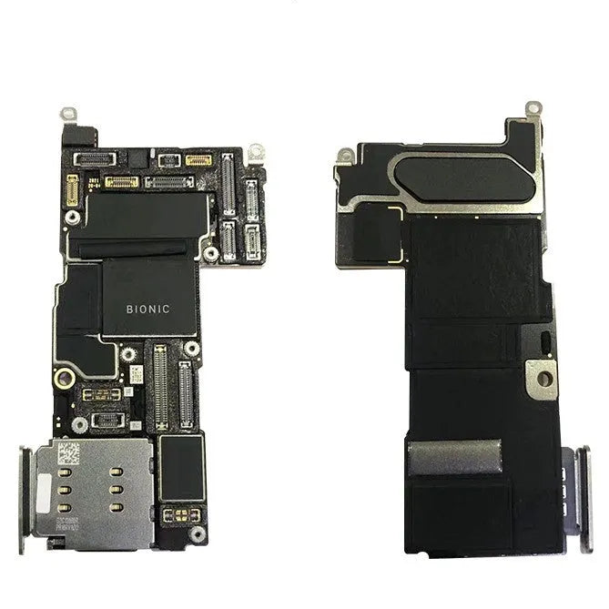 Silver iPhone 13 Pro Mini motherboard for board-level repair and ID grinding procedures