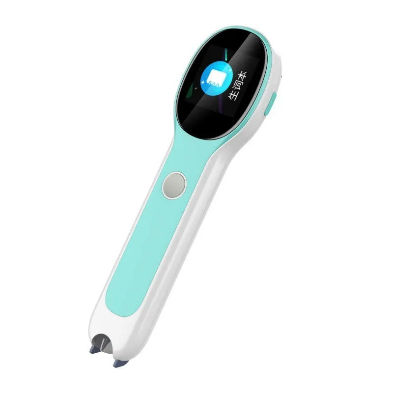 White universal reading pen electronic learning device with bilingual Chinese English translation functionality