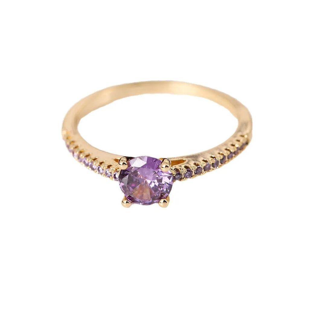 Hexagonal geometric copper ring with electroplated finish in various colour options.