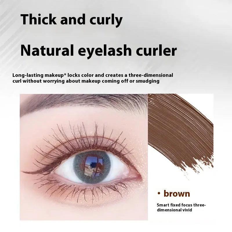Waterproof mascara in steel tube with black and brown colour options